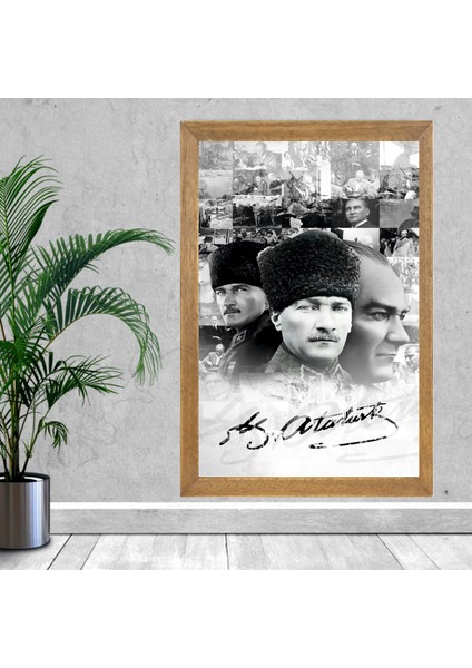 Mustafa Kemal Atatürk Tablo, Çerçeveli Cam Tablo 30X45 cm fiyatları