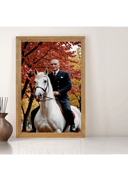 Mustafa Kemal Atatürk Tablo, Çerçeveli Cam Tablo 20X30 cm