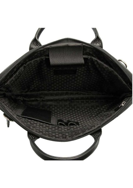 Siyah Hakiki Deri Erkek Laptop Çantası - S1LC00021111-D3H