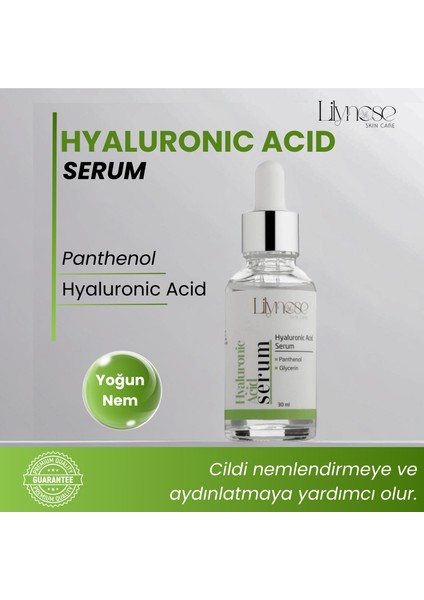 Cilt Yenileyici Hyaluronic Acid Bakım Serumu Nemlendirme ve Dolgunlaştırıcı Etkili 30 ml