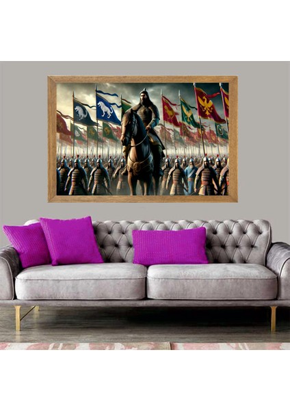 Türk Savaşçı Tablo, Çerçeveli Cam Tablo 20X30 cm fiyatları