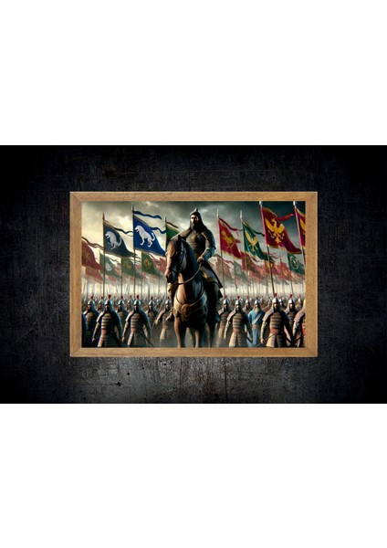 Türk Savaşçı Tablo, Çerçeveli Cam Tablo 20X30 cm fırsatları