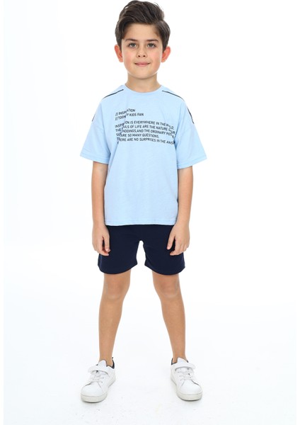 Erkek Çocuk Baskılı Şortlu Takım