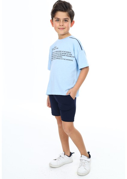 Erkek Çocuk Baskılı Şortlu Takım modelleri