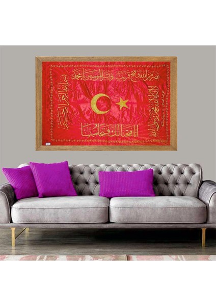 Osmanlı Sancağı Tablo, Çerçeveli Cam Tablo 20X30 cm fiyatları