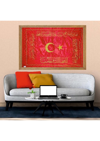 Osmanlı Sancağı Tablo, Çerçeveli Cam Tablo 20X30 cm modelleri