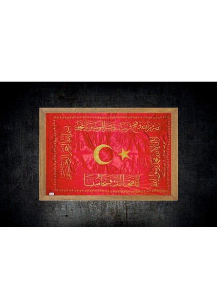 Osmanlı Sancağı Tablo, Çerçeveli Cam Tablo 20X30 cm fırsatları
