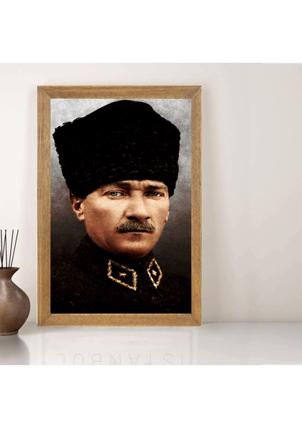 Mustafa Kemal Atatürk Tablo, Çerçeveli Cam Tablo 20X30 cm