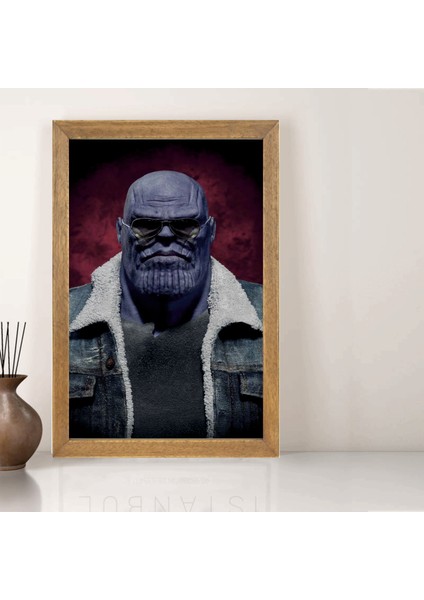 Marvel Thanos Tablo, Çerçeveli Cam Tablo 20X30 cm