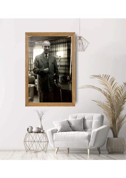 Mustafa Kemal Atatürk Tablo, Çerçeveli Cam Tablo 20X30 cm