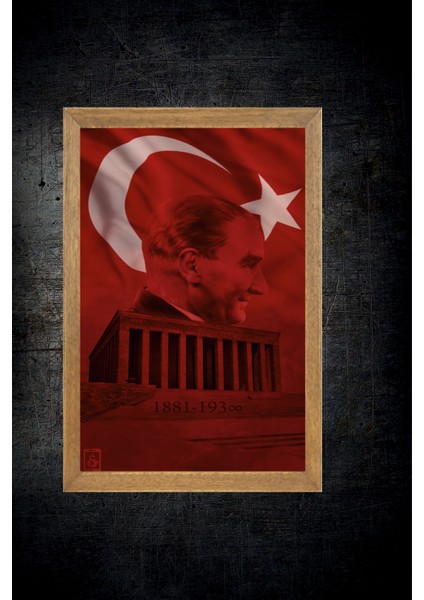 Mustafa Kemal Atatürk Tablo, Çerçeveli Cam Tablo 20X30 cm fırsatları