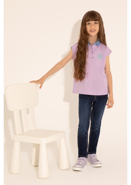 Kız Çocuk Lila Tişört 50288435-VR034
