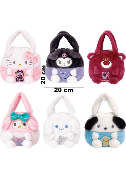 Sanrio Pochacco Peluş Çanta Çapraz Omuz Peluş Çanta Sevimli Peluş El Çantası