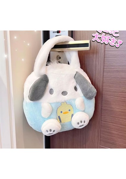 Sanrio Pochacco Peluş Çanta Çapraz Omuz Peluş Çanta Sevimli Peluş El Çantası