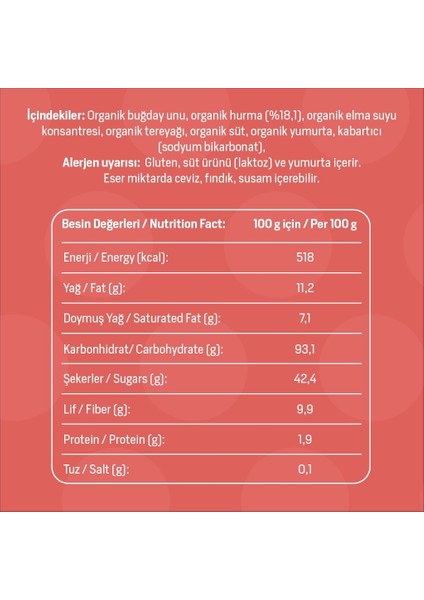 Organik Hurmalı Kurabiye 55 G