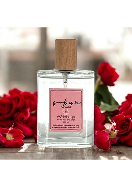 Geleneksel Saf Gül Suyu 100 ml - Özel Cam Şişede