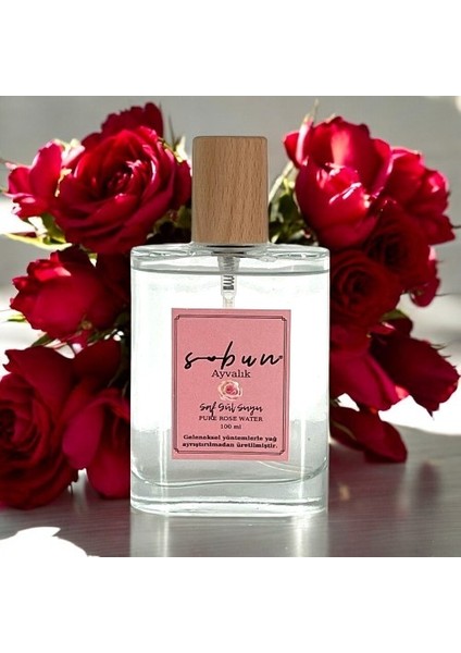 Geleneksel Saf Gül Suyu 100 ml - Özel Cam Şişede