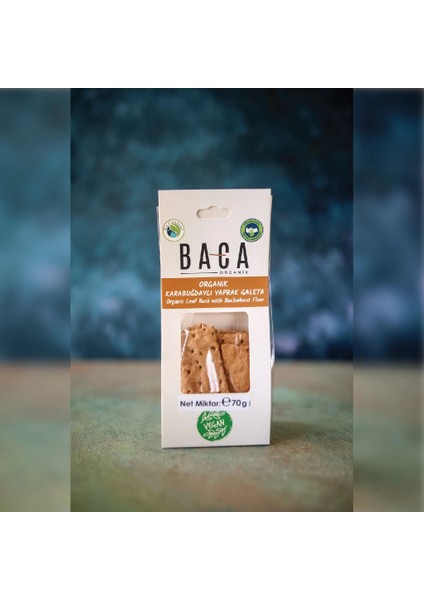 Baca Organik Organik Karabuğdaylı Vegan Yaprak Galeta 55 gr