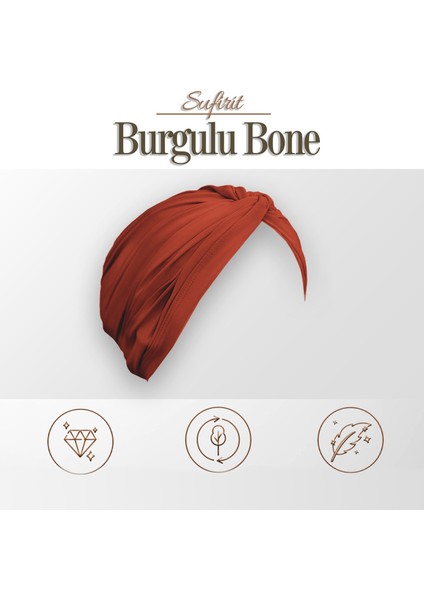 Burgulu Bone - Tesettür Bone - Bone Eşarp- Hazır Bone Şal- Tasarım Bone Modelleri