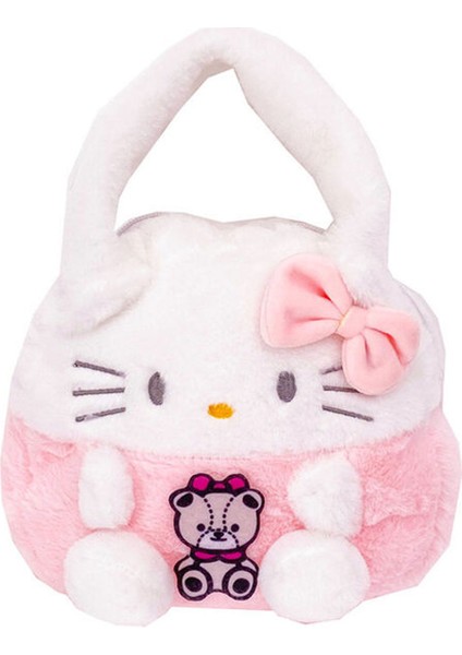 Hello Kitty Peluş Çanta Çapraz Omuz Peluş Çanta Sevimli Peluş El Çantası