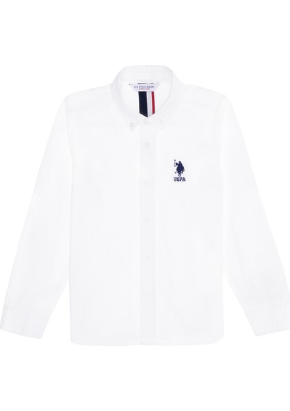 Erkek Çocuk Beyaz Gömlek Desenli 50270356-VR013