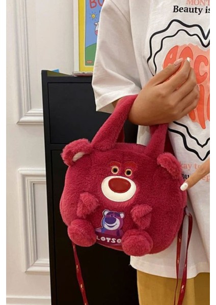 Lotso Bear Peluş Çanta Çapraz Omuz Peluş Çanta Sevimli Peluş El Çantası modelleri