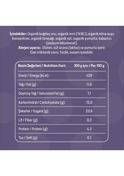 Organik Incirli Kurabiye 55 G fırsatları