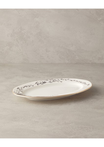 Hera Porselen Kayık Tabak 25 cm Gold