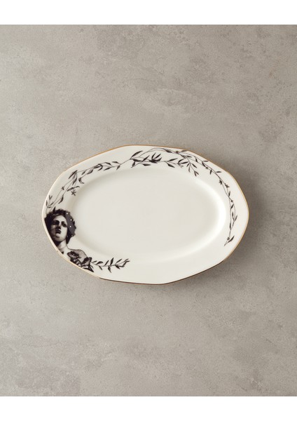 Hera Porselen Kayık Tabak 25 cm Gold fiyatları