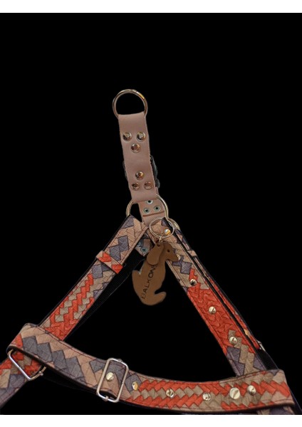 Köpek göğüs tasması orta ırk suni deri renkli genişlik:2,5cm göğüs ölçüsü:40-75cm ayarlamalı dog harness GT1-20