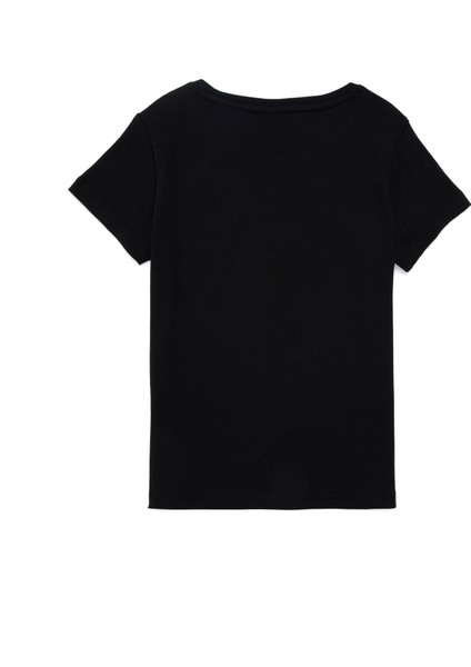 U.S. Polo Assn. Kız Çocuk Siyah Basic T-Shirt 50294568-VR046