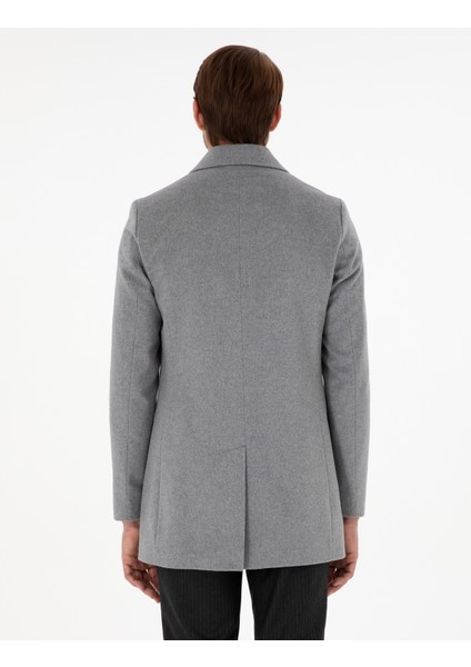 Erkek Açık Gri Ex. Slim Fit Kaşe Kaban 50291017-VR001 indirimleri