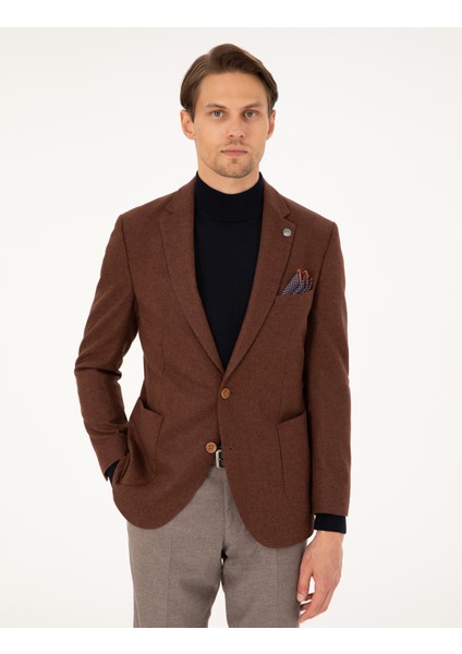 Erkek Kiremit Ex. Slim Fit Ceket 50291930-VR031