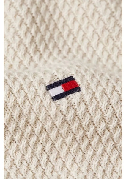 Tommy Hilfiger Erkek Balıkçı Yaka Krem Kazak