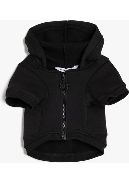 Kapüşonlu Fermuarlı Köpek Sweatshirtü
