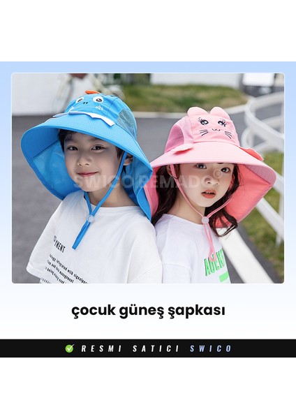 Çocuklar Için Boyun Kapaklı Sevimli Güneş Şapkası (Yurt Dışından) fiyatları