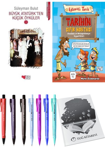 Tarihin Sıfır Noktası Anadolu ve Mezopotomya Uygarlıkları ve Büyük Atatürk'ten Küçük Öyküler 3 2'li Set + Hediyeli