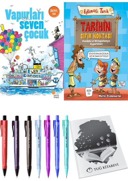 Tarihin Sıfır Noktası Anadolu ve Mezopotomya Uygarlıkları ve Vapurları Seven Çocuk 2'li Set + Hediyeli
