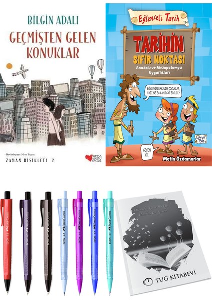 Tarihin Sıfır Noktası Anadolu ve Mezopotomya Uygarlıkları ve Zaman Bisikleti 2 Geçmişten Gelen Konuklar 2'li Set + Hediyeli