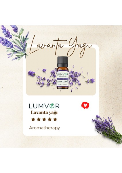 Lavanta Uçucu Yağı 10 ml %100 Saf Ve Doğal (ESSENTİAL OİL) Aromaterapi