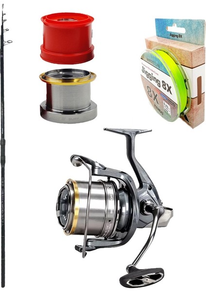 Yek Outdoor Yüksek Performans Okuma Olta Seti Okuma Ceymar Tele Surf 4.30M 6 Parça Surf Kamışı&okuma Flite Surf FLS35-1500AY Gunsmoke 9+1bb Olta Makinesi