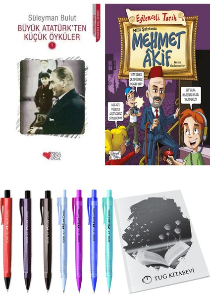 Milli Şairimiz Mehmet Akif ve Büyük Atatürk'ten Küçük Öyküler 1 2'li Set + Hediyeli
