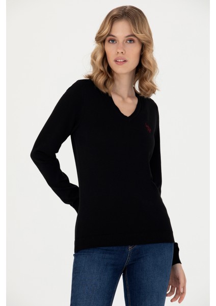 Kadın Siyah Kazak /Triko 50276570-VR046