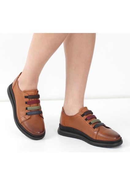 Kadın Taba Lastikli Kalın Tabanlı Deri Ayakkabı fiyatları