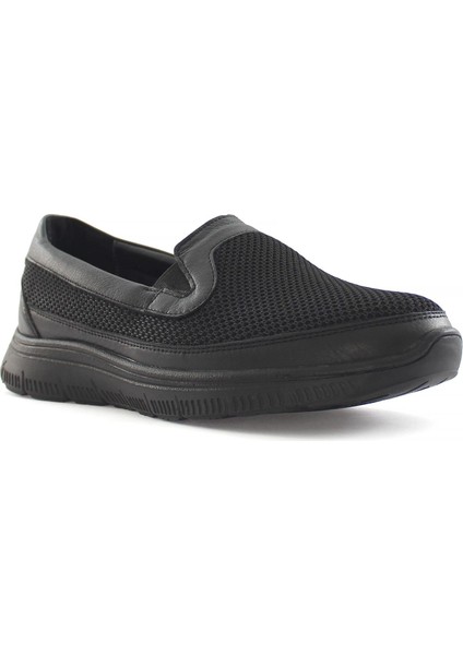 Kadın Siyah Kalın Tabanlı Kumaş Deri Ayakkabı modelleri