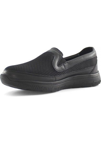 Kadın Siyah Kalın Tabanlı Kumaş Deri Ayakkabı fırsatları