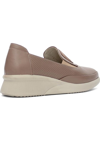 Kadın Vizon Dolgu Topuklu Deri Ayakkabı indirimleri