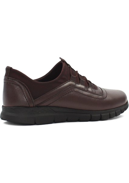 Kadın Kahverengi Bağcıklı Deri Ayakkabı indirimleri