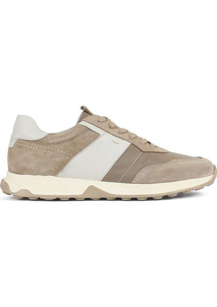 Erkek Vizon Bağcıklı Süet Deri Sneaker