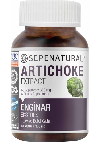 Sepe Natural Artichoke 60 Kapsül X 380Mg | Enginar Yaprak Ekstraktı